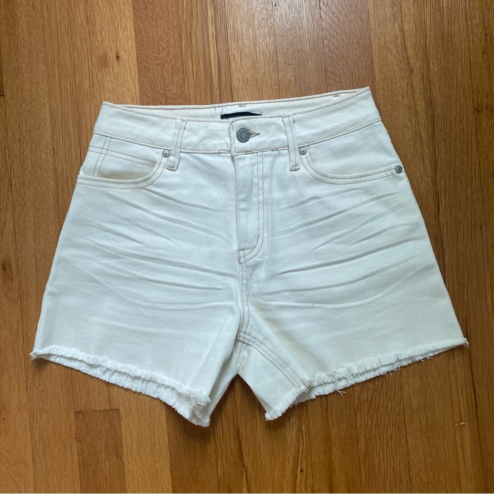 NWOT Cream Denim Shorts